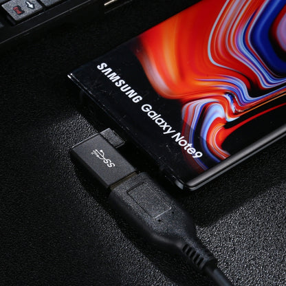 Type-C / USB-C ชายกับ USB 3.0 หญิง 90 องศาข้อศอกอะแดปเตอร์โลหะผสมอลูมิเนียม, Type-C Male to USB 3.2 Female