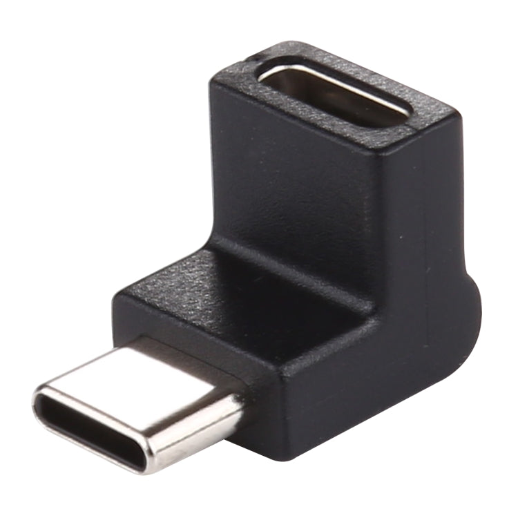 Type-C / USB-C ชายเป็น Type-C / USB-C หญิง 90 องศาข้อศอกหัวอะแดปเตอร์โลหะผสมอลูมิเนียม, Type-C Male to Type-C Female