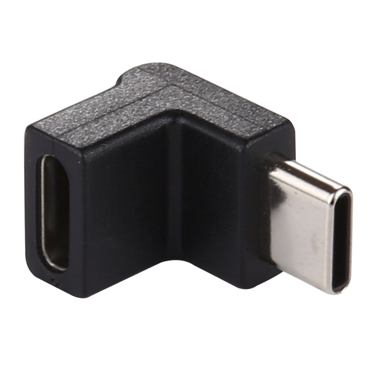 Type-C / USB-C ชายเป็น Type-C / USB-C หญิง 90 องศาข้อศอกหัวอะแดปเตอร์โลหะผสมอลูมิเนียม, Type-C Male to Type-C Female
