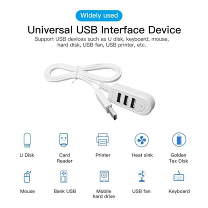30 ซม. TPE USB A ถึง 3 พอร์ต USB อะแดปเตอร์ HUB หญิง