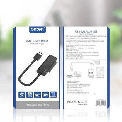 Onten US301 USB 3.0 ถึงอะแดปเตอร์ SATA สำหรับ Universal 2.5/3.5 HDD/SSD ฮาร์ดดิสก์ไดรฟ์