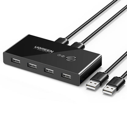 ตัวเลือกสวิตช์ USB Ugreen 2 พอร์ต USB การแชร์พอร์ต USB 4 พอร์ตอะแดปเตอร์สวิตช์สำหรับเมาส์ คีย์บอร์ด เครื่องพิมพ์, US216