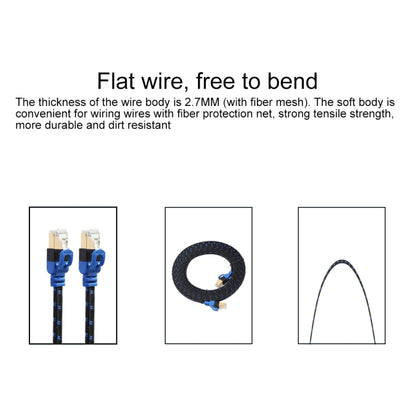 REXLIS CAT7-2 เคลือบทอง CAT7 Flat Ethernet 10 Gigabit สองสีสาย LAN เครือข่ายแบบถักสำหรับเราเตอร์เครือข่าย LAN โมเด็มพร้อมขั้วต่อ RJ45 แบบป้องกันความยาว: 0.5 ม., Length: 0.5m