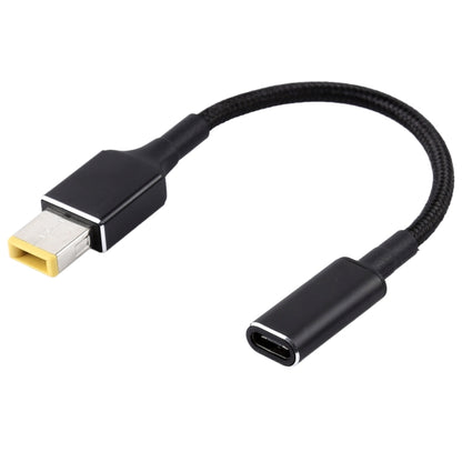 PD 100W 18.5-20V ปลั๊กสี่เหลี่ยมสำหรับอะแดปเตอร์ USB-C / Type-C สายถักไนลอนสำหรับ Lenovo
