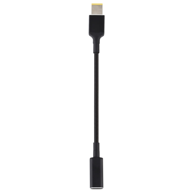 PD 100W 18.5-20V ปลั๊กสี่เหลี่ยมสำหรับอะแดปเตอร์ USB-C / Type-C สายถักไนลอนสำหรับ Lenovo