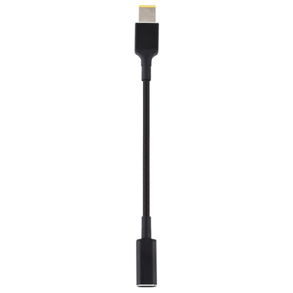 PD 100W 18.5-20V ปลั๊กสี่เหลี่ยมสำหรับอะแดปเตอร์ USB-C / Type-C สายถักไนลอนสำหรับ Lenovo