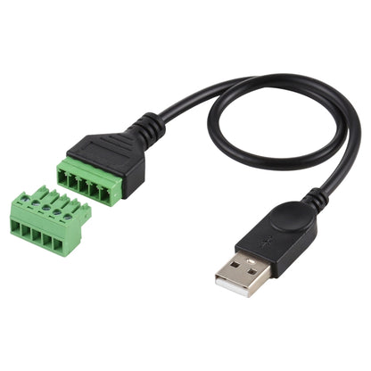 USB ชายกับขั้วต่อแบบเสียบได้ 5 พินขั้วต่อ USB แบบบัดกรี Solderless สายอะแดปเตอร์เชื่อมต่อความยาว: 30 ซม., USB Male