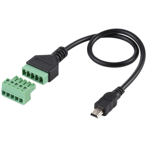 มินิ 5 พินชายถึง 5 พินขั้วต่อแบบเสียบปลั๊กขั้วต่อ USB แบบบัดกรีสายเคเบิลอะแดปเตอร์เชื่อมต่อ Solderless ความยาว: 30 ซม., Mini 5 Pin Male