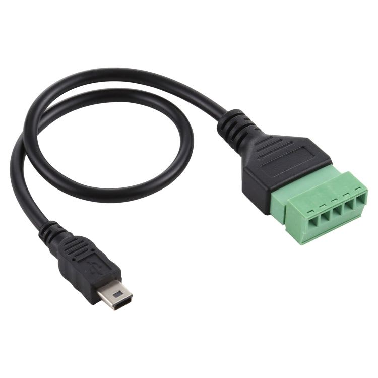 มินิ 5 พินชายถึง 5 พินขั้วต่อแบบเสียบปลั๊กขั้วต่อ USB แบบบัดกรีสายเคเบิลอะแดปเตอร์เชื่อมต่อ Solderless ความยาว: 30 ซม., Mini 5 Pin Male