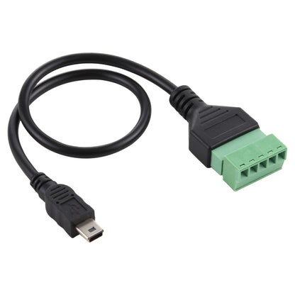 มินิ 5 พินชายถึง 5 พินขั้วต่อแบบเสียบปลั๊กขั้วต่อ USB แบบบัดกรีสายเคเบิลอะแดปเตอร์เชื่อมต่อ Solderless ความยาว: 30 ซม., Mini 5 Pin Male