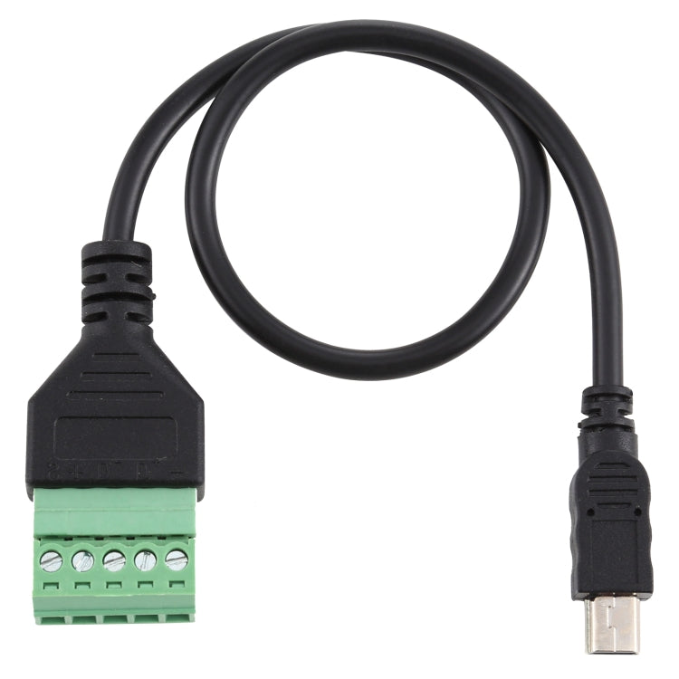 มินิ 5 พินชายถึง 5 พินขั้วต่อแบบเสียบปลั๊กขั้วต่อ USB แบบบัดกรีสายเคเบิลอะแดปเตอร์เชื่อมต่อ Solderless ความยาว: 30 ซม., Mini 5 Pin Male