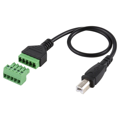 ปลั๊ก USB Type-B ตัวผู้เข้ากับขั้วต่อแบบเสียบได้ 5 พินตัวเชื่อมต่อ USB แบบบัดกรีสายเคเบิลอะแดปเตอร์เชื่อมต่อ Solderless ความยาว: 30 ซม., USB Type-B Male