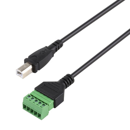 ปลั๊ก USB Type-B ตัวผู้เข้ากับขั้วต่อแบบเสียบได้ 5 พินตัวเชื่อมต่อ USB แบบบัดกรีสายเคเบิลอะแดปเตอร์เชื่อมต่อ Solderless ความยาว: 30 ซม., USB Type-B Male