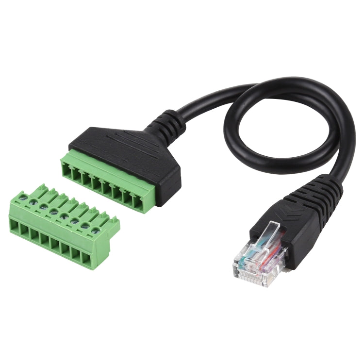 ปลั๊กตัวผู้ RJ45 ถึงขั้วต่อแบบเสียบได้ 8 พินขั้วต่อ USB แบบบัดกรีสายเคเบิลอะแดปเตอร์เชื่อมต่อ Solderless ความยาว: 30 ซม., RJ45 Male