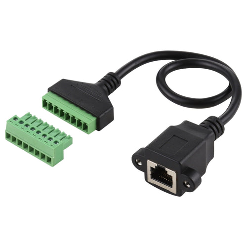 ปลั๊กตัวเมีย RJ45 ถึงขั้วต่อแบบเสียบได้ 8 พินขั้วต่อ USB แบบบัดกรีสายเคเบิลอะแดปเตอร์เชื่อมต่อ Solderless ความยาว: 30 ซม., RJ45 Female