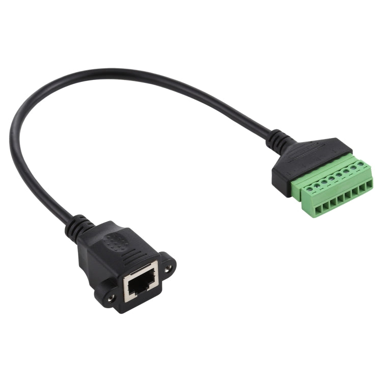 ปลั๊กตัวเมีย RJ45 ถึงขั้วต่อแบบเสียบได้ 8 พินขั้วต่อ USB แบบบัดกรีสายเคเบิลอะแดปเตอร์เชื่อมต่อ Solderless ความยาว: 30 ซม., RJ45 Female