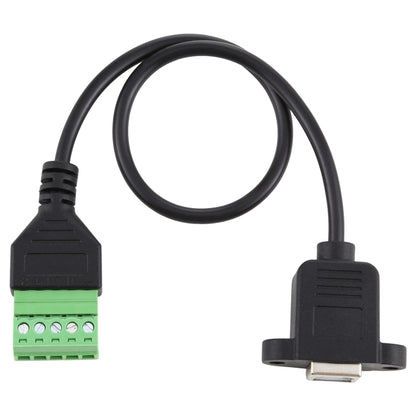 ปลั๊ก USB Type-B ตัวเมียถึงขั้วต่อแบบเสียบได้ 5 พินตัวเชื่อมต่อ USB แบบบัดกรีสายเคเบิลอะแดปเตอร์เชื่อมต่อ Solderless ความยาว: 30 ซม., USB Type-B Female