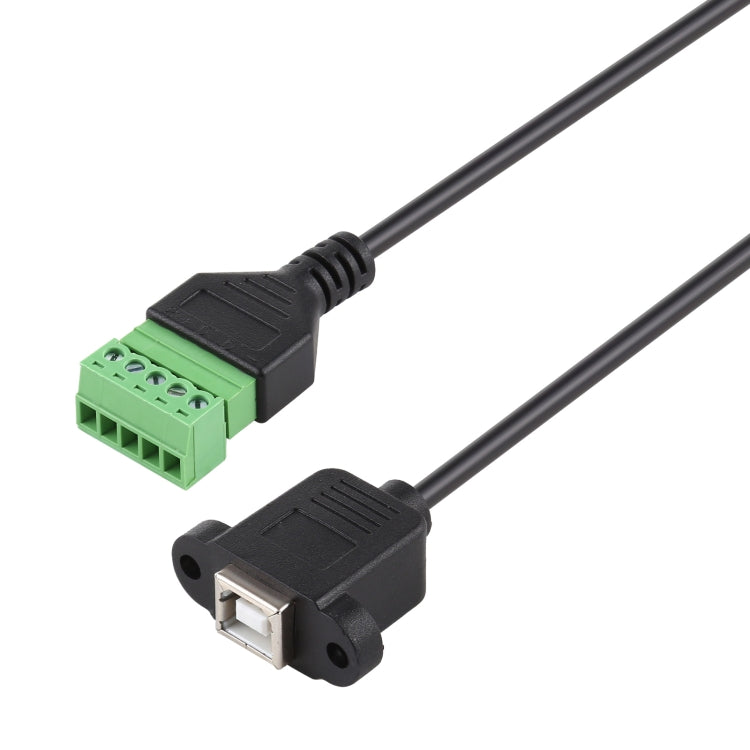 ปลั๊ก USB Type-B ตัวเมียถึงขั้วต่อแบบเสียบได้ 5 พินตัวเชื่อมต่อ USB แบบบัดกรีสายเคเบิลอะแดปเตอร์เชื่อมต่อ Solderless ความยาว: 30 ซม., USB Type-B Female