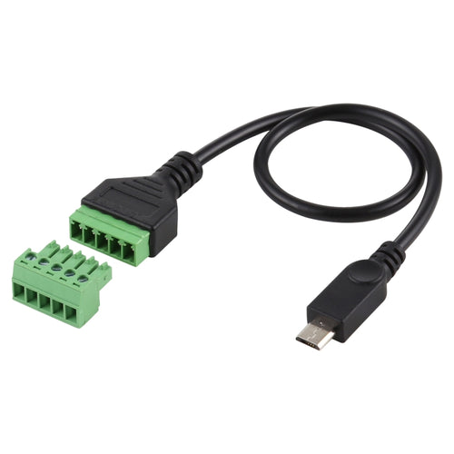 ไมโคร USB ตัวผู้ถึงขั้วต่อแบบเสียบได้ 5 พินตัวเชื่อมต่อ USB แบบบัดกรี Solderless สายเคเบิลอะแดปเตอร์เชื่อมต่อความยาว: 30 ซม., Micro USB Male