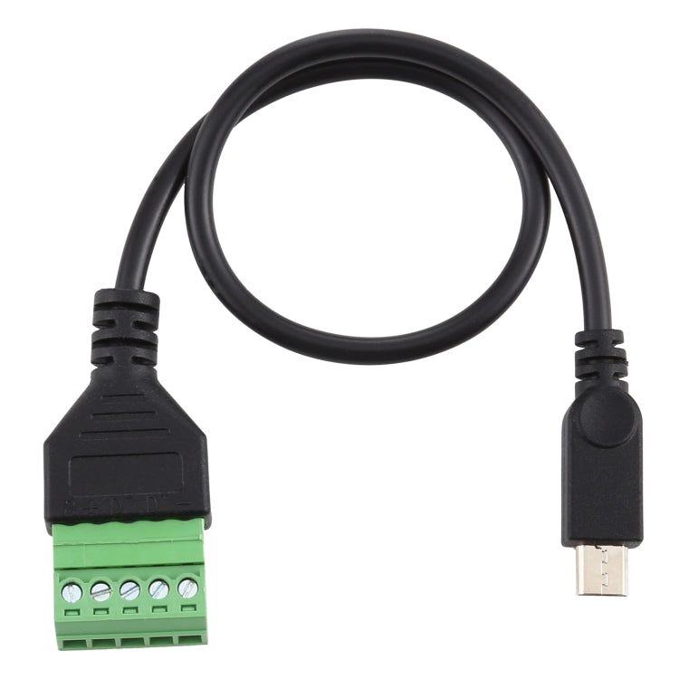 ไมโคร USB ตัวผู้ถึงขั้วต่อแบบเสียบได้ 5 พินตัวเชื่อมต่อ USB แบบบัดกรี Solderless สายเคเบิลอะแดปเตอร์เชื่อมต่อความยาว: 30 ซม., Micro USB Male