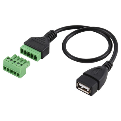 ปลั๊กตัวเมีย USB เข้ากับขั้วต่อแบบเสียบได้ 5 พินตัวเชื่อมต่อ USB แบบบัดกรีสายเคเบิลอะแดปเตอร์เชื่อมต่อ Solderless ความยาว: 30 ซม., USB Female