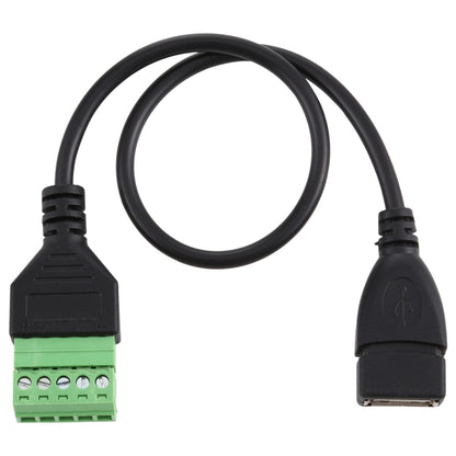ปลั๊กตัวเมีย USB เข้ากับขั้วต่อแบบเสียบได้ 5 พินตัวเชื่อมต่อ USB แบบบัดกรีสายเคเบิลอะแดปเตอร์เชื่อมต่อ Solderless ความยาว: 30 ซม., USB Female