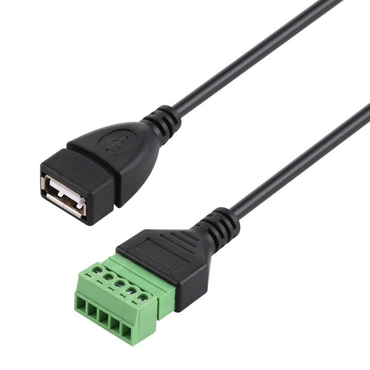 ปลั๊กตัวเมีย USB เข้ากับขั้วต่อแบบเสียบได้ 5 พินตัวเชื่อมต่อ USB แบบบัดกรีสายเคเบิลอะแดปเตอร์เชื่อมต่อ Solderless ความยาว: 30 ซม., USB Female
