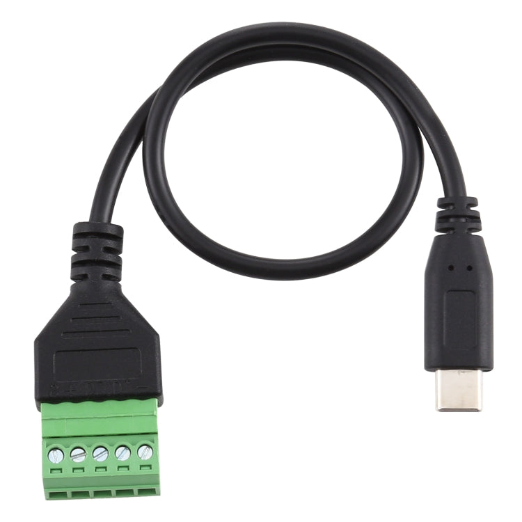 USB-C / Type-C ชายถึง 5 พินขั้วต่อแบบเสียบได้ขั้วต่อ USB แบบบัดกรีสายเคเบิลอะแดปเตอร์เชื่อมต่อ Solderless ความยาว: 30 ซม., Type-C Male
