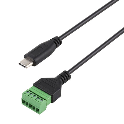 USB-C / Type-C ชายถึง 5 พินขั้วต่อแบบเสียบได้ขั้วต่อ USB แบบบัดกรีสายเคเบิลอะแดปเตอร์เชื่อมต่อ Solderless ความยาว: 30 ซม., Type-C Male
