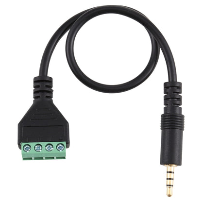 ขั้วต่อแบบเสียบได้ชายขนาด 3.5 มม. ถึง 4 พินขั้วต่อแบบไม่มีขั้วต่อ Solderless สายเคเบิลอะแดปเตอร์เชื่อมต่อความยาว: 30 ซม., 3.5mm Male to 4 Pin
