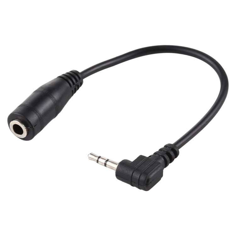 ปลั๊กตัวผู้มุมขวา 2.5 มม. ถึงปลั๊กตัวเมียขนาด 3.5 มม. แจ็คสเตอริโอ AUX Audio DC Power Adapter สายแปลงความยาว: 14 ซม.