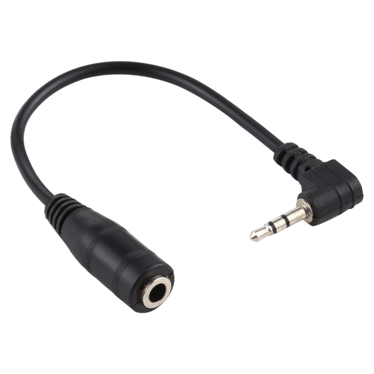 ปลั๊กตัวผู้มุมขวา 2.5 มม. ถึงปลั๊กตัวเมียขนาด 3.5 มม. แจ็คสเตอริโอ AUX Audio DC Power Adapter สายแปลงความยาว: 14 ซม.