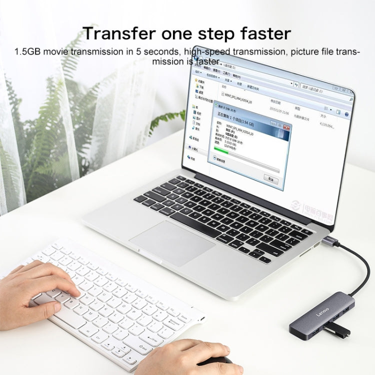 Lenovo C04 4 In 1 Type-C / USB-C เป็น USB-C Converter Splitter Hub, C04