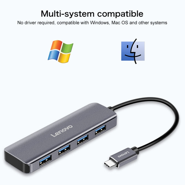 Lenovo C04 4 In 1 Type-C / USB-C เป็น USB-C Converter Splitter Hub, C04