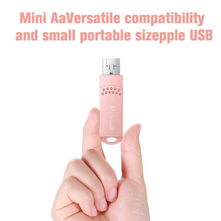 Richwell 3 in 1 32G Type-C + Micro USB + USB 3.0 แฟลชดิสก์โลหะพร้อมฟังก์ชัน OTG