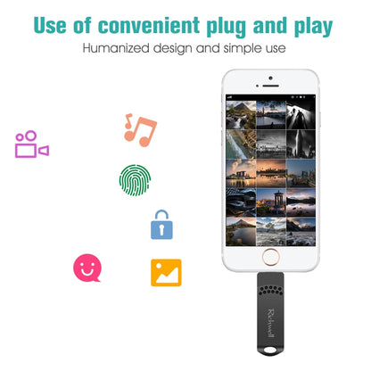 Richwell 32G Type-C + 8 Pin + USB 3.0 แฟลชดิสก์โลหะพร้อมฟังก์ชัน OTG