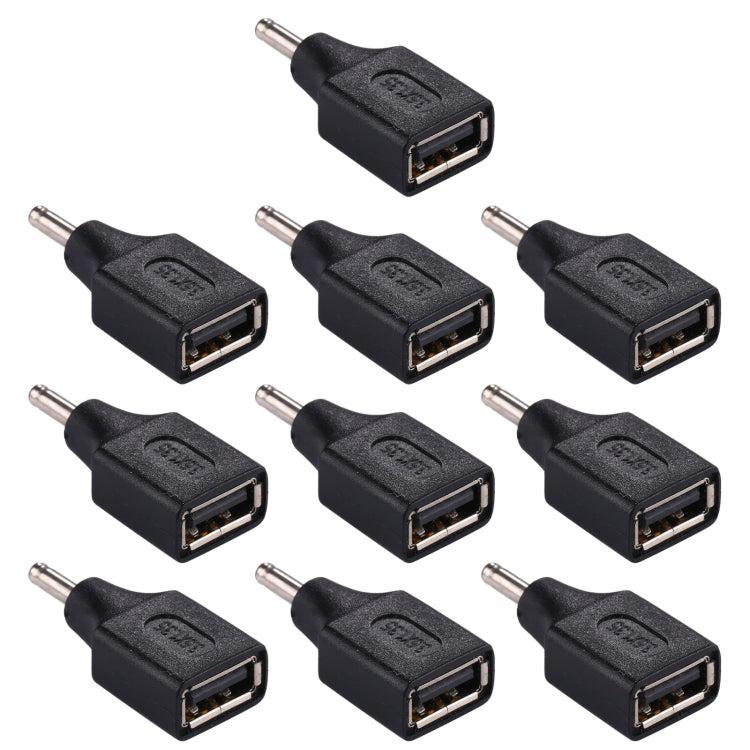 10 ชิ้น 3.5x1.35 มิลลิเมตรชายกับ USB หญิงอะแดปเตอร์เชื่อมต่อ, 3.5x1.35mm Male to USB Female
