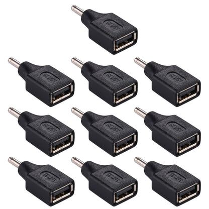 10 ชิ้น 3.5x1.35 มิลลิเมตรชายกับ USB หญิงอะแดปเตอร์เชื่อมต่อ, 3.5x1.35mm Male to USB Female