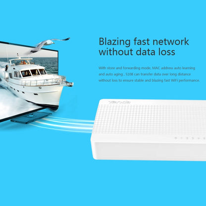 Tenda S108 8 พอร์ต 10 / 100Mbps Fast Ethernet Network Switch LAN HUB, Tenda SG108 8 Ports White