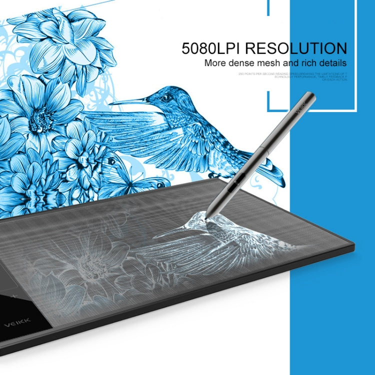 VEIKK A30 10x6 นิ้ว 5080 LPI แท็บเล็ตกราฟิกอิเล็กทรอนิกส์ Smart Touch พร้อมอินเทอร์เฟซ Type-c, A30