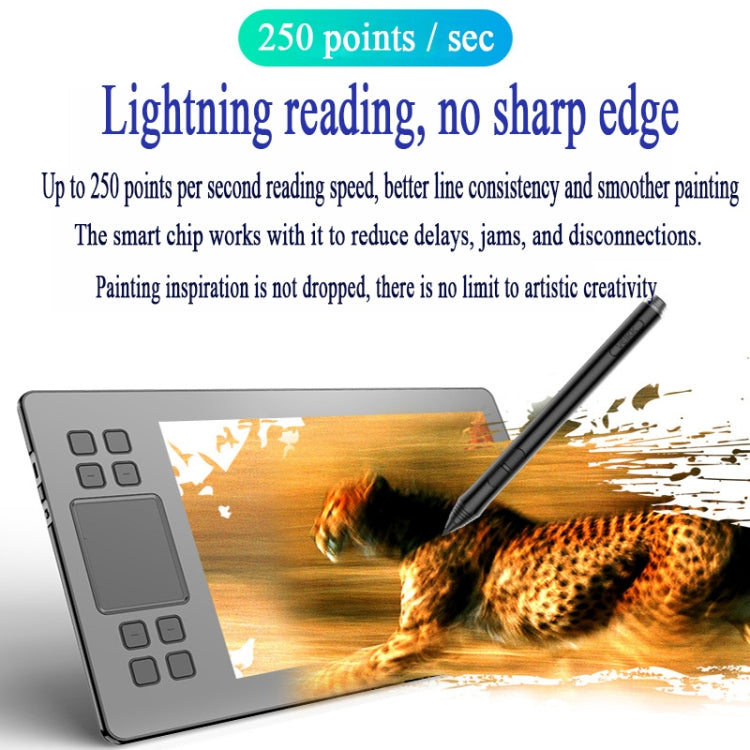 VEIKK A50 10x6 นิ้ว 5080 LPI แท็บเล็ตกราฟิกอิเล็กทรอนิกส์ Smart Touch พร้อมอินเทอร์เฟซ Type-c, A50