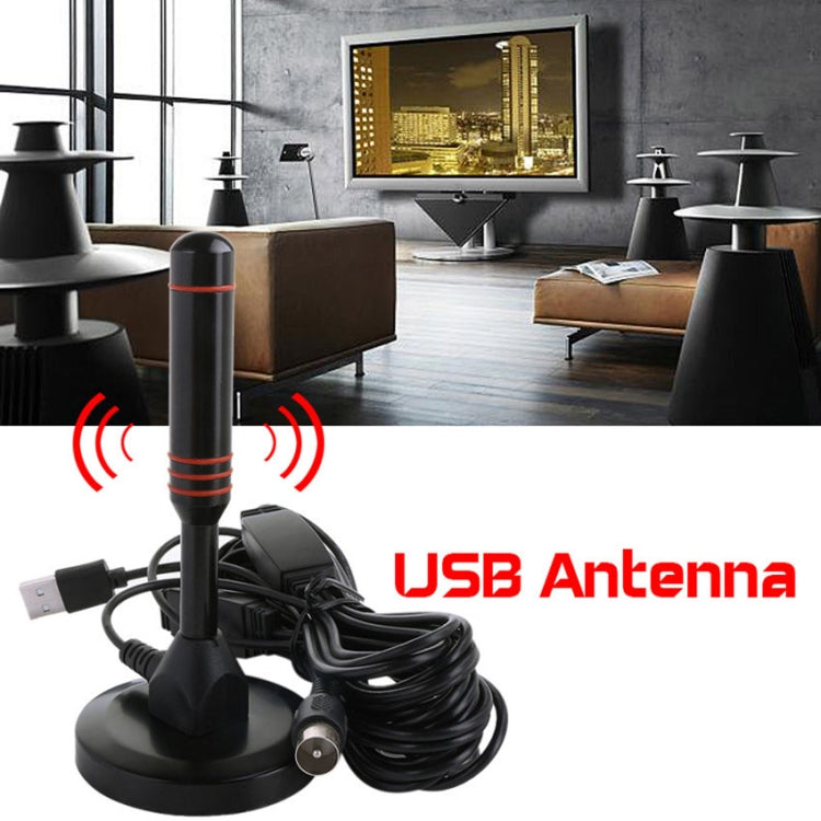 เสาอากาศทีวีรับสัญญาณสูง 22dBi สำหรับโทรทัศน์ DVB-T / เครื่องรับสัญญาณทีวี USB พร้อมเครื่องขยายเสียง HDTV แบบพกพา Booster, 22dBi DVB-T / USB