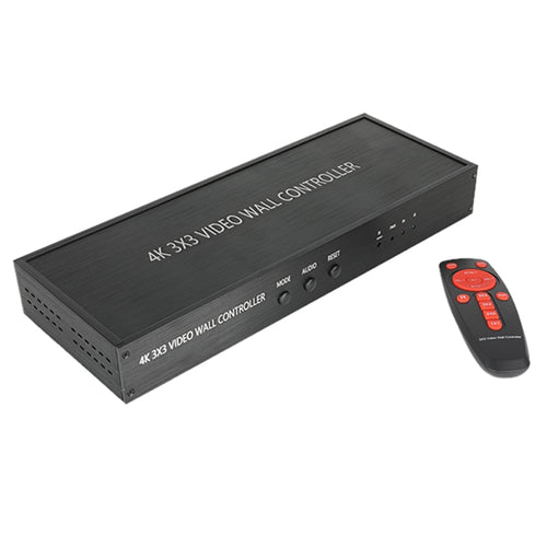 NK-BT88 4K 3X3 HDMI Video Wall Controller โปรเซสเซอร์ประกบหลายหน้าจอพร้อมรีโมทคอนโทรล, EU Plug