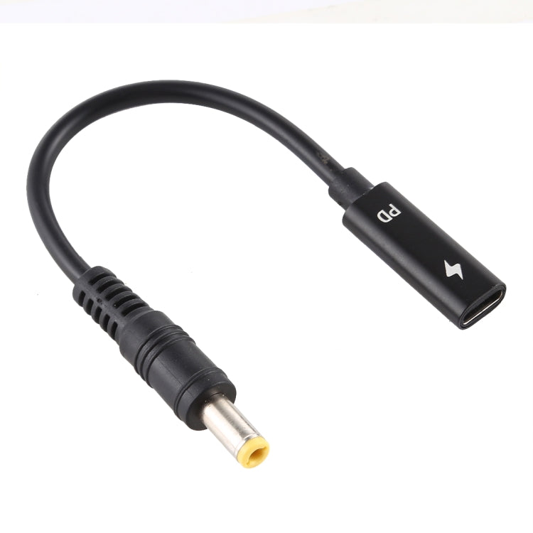 สายชาร์จอะแดปเตอร์แปลงไฟ DP USB-C / Type-C ถึง 5.5 x 2.5 มม, 5.5 x 2.5mm