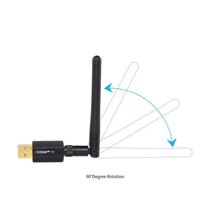 EDUP EP-AC1661 2 ใน 1 บลูทูธ 4.2 + Dual Band 11AC 600Mbps อะแดปเตอร์ไร้สาย USB ความเร็วสูงตัวรับสัญญาณ WiFi, EP-AC1661 600Mbps