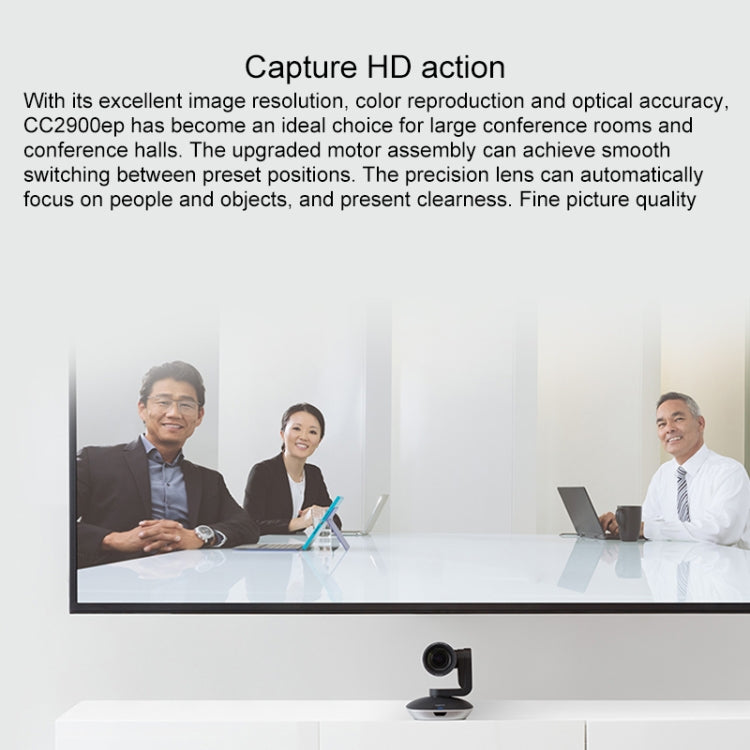 Logitech CC2900EP HD 1080P 10X Lossless Zoom กล้องการประชุมระดับองค์กร ปลั๊ก EU