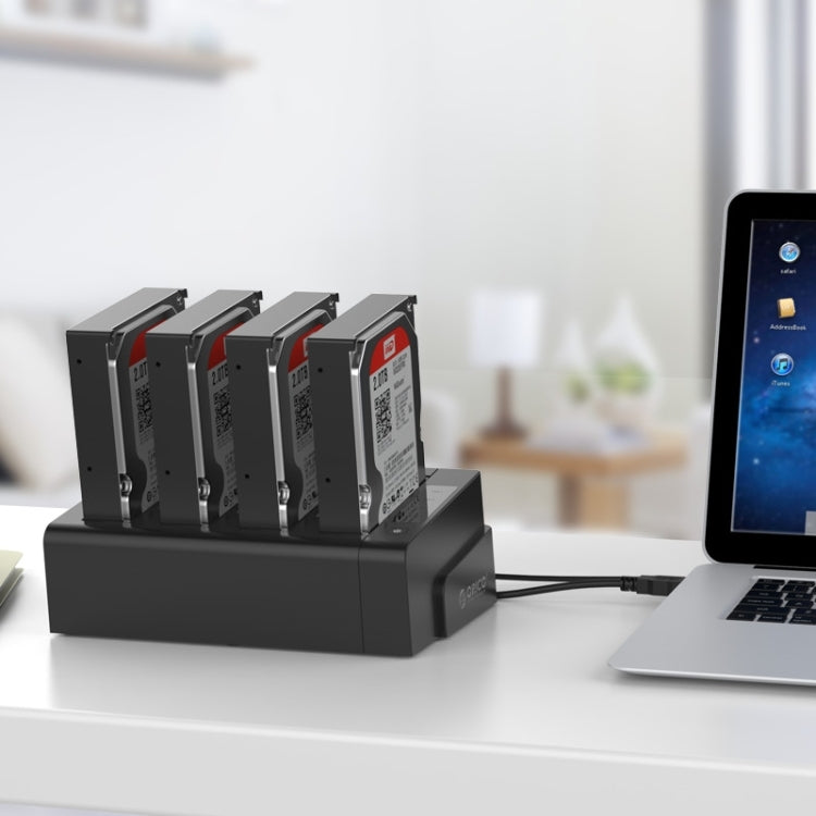 ORICO 6648US3-C-V1 4-bay USB 3.0 Type-B ไปยัง SATA ฮาร์ดดิสก์ภายนอกกล่องกล่องเก็บฮาร์ดดิสก์ Docking Station / Duplicator สำหรับ 2.5 นิ้ว / 3.5 นิ้ว SATA HDD / SSD, 4 Bays