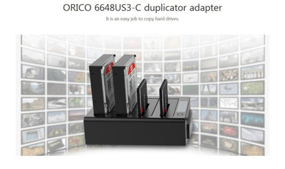 ORICO 6648US3-C-V1 4-bay USB 3.0 Type-B ไปยัง SATA ฮาร์ดดิสก์ภายนอกกล่องกล่องเก็บฮาร์ดดิสก์ Docking Station / Duplicator สำหรับ 2.5 นิ้ว / 3.5 นิ้ว SATA HDD / SSD, 4 Bays
