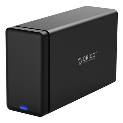 ORICO NS200-C3 2-bay USB-C / Type-C 3.1 ไปยัง SATA ฮาร์ดดิสก์ภายนอกกล่องเก็บของ เคส แท่นวางฮาร์ดไดรฟ์สำหรับ 3.5 นิ้ว SATA HDD รองรับโปรโตคอล UASP, USB 3.1 Type-C to SATA