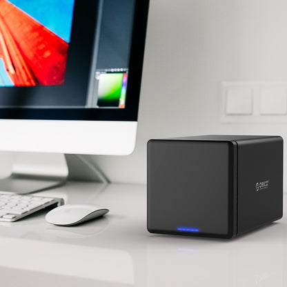 ORICO NS400-C3 4-bay USB-C / Type-C 3.1 ไปยัง SATA ฮาร์ดดิสก์ภายนอกกล่องเก็บของ เคส แท่นวางฮาร์ดไดรฟ์สำหรับ 3.5 นิ้ว SATA HDD รองรับโปรโตคอล UASP, USB 3.1 Type-C to SATA